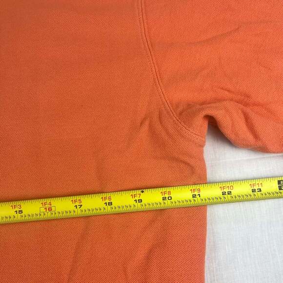 L.L.Bean Men's Orange Long Sleeve Polo Shirt - Picture 5 of 8